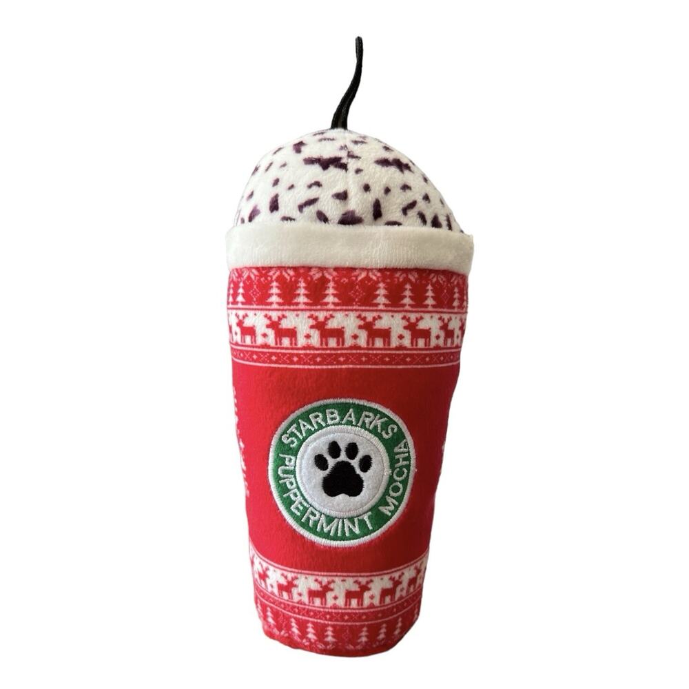 Starbarks Christmas Coffee Dog Plush Toy Holiday Hot Chocolate Reindeer Set 3 - Picture 7 of 16